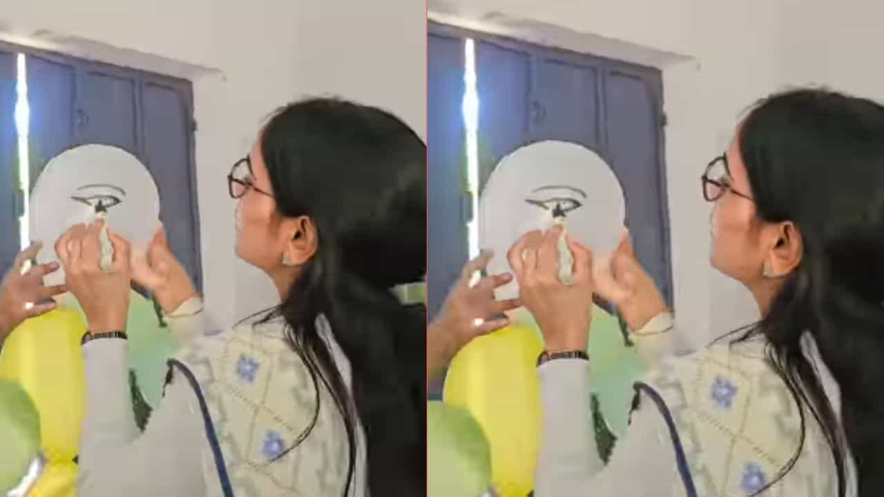 अभ्यासासोबत मजा-मस्ती... शिक्षिकेचं हे अनोखं टॅलेंट पाहून तुम्ही म्हणाल वा क्या बात है?