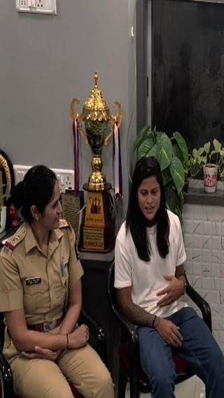 Radha Yadav Mumbai : वर्ल्ड चॅम्पियन राधा यादवचा मुंबई पोलिसांसह मराठीत संवाद, काय म्हणाली?
