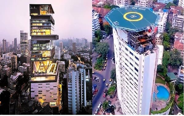 मुकेश अंबानी यांचे एँटेलिया निवासस्थान दक्षिण मुंबईतील अल्टामाऊंटर वर असून जगातले तर लंडनच्या Buckingham Palace नंतर ते जगातले दुसरे महागडे निवासस्थान आहे.