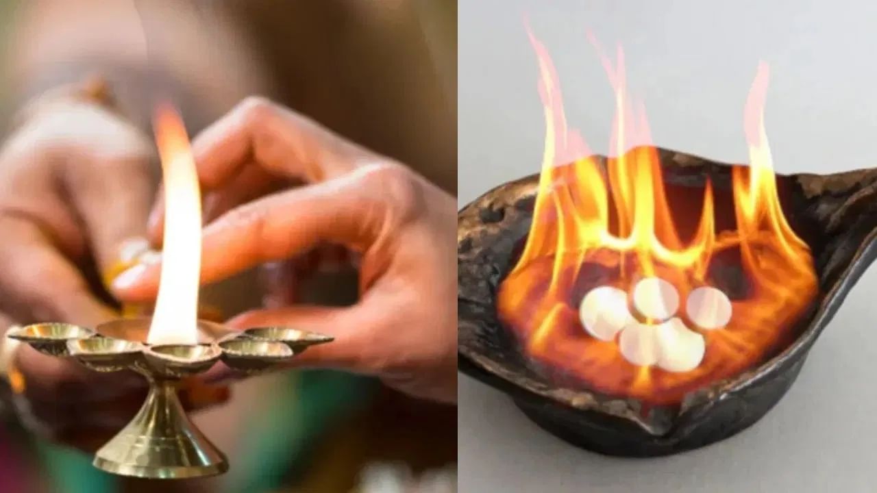  वास्तुदोष दूर करते: जर तुम्ही घरी दररोज कापूर जाळायला सुरुवात केली तर ते हळूहळू वास्तुदोष दूर करते. वास्तुदोष दूर झाल्यामुळे घरात सुख-शांती परत येते. सौभाग्यही परत येते. म्हणून, दररोज कापूर जाळणे अत्यंत महत्वाचे आहे.