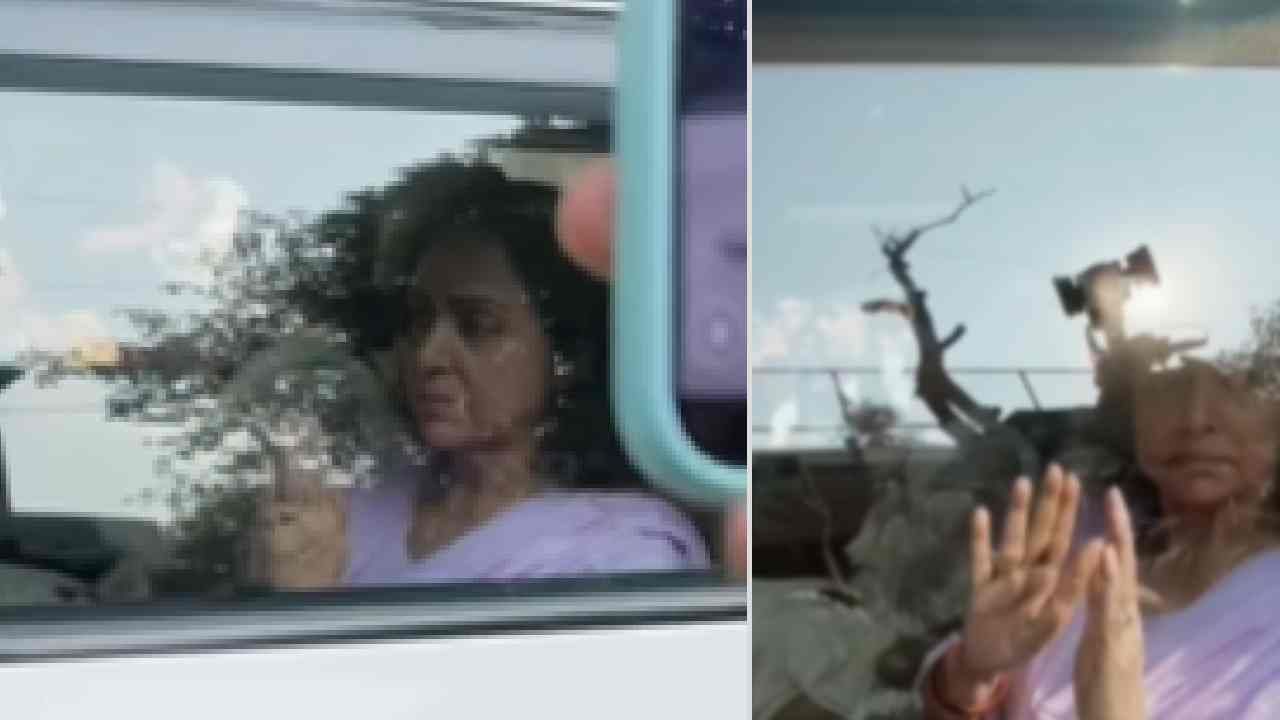 हात जोडले, भावुक झाल्या, हेमा मालिनींचा व्हिडीओ समोर, पती धर्मेंद्र यांच्यावर अंत्यसंस्कार झाल्यानंतर....