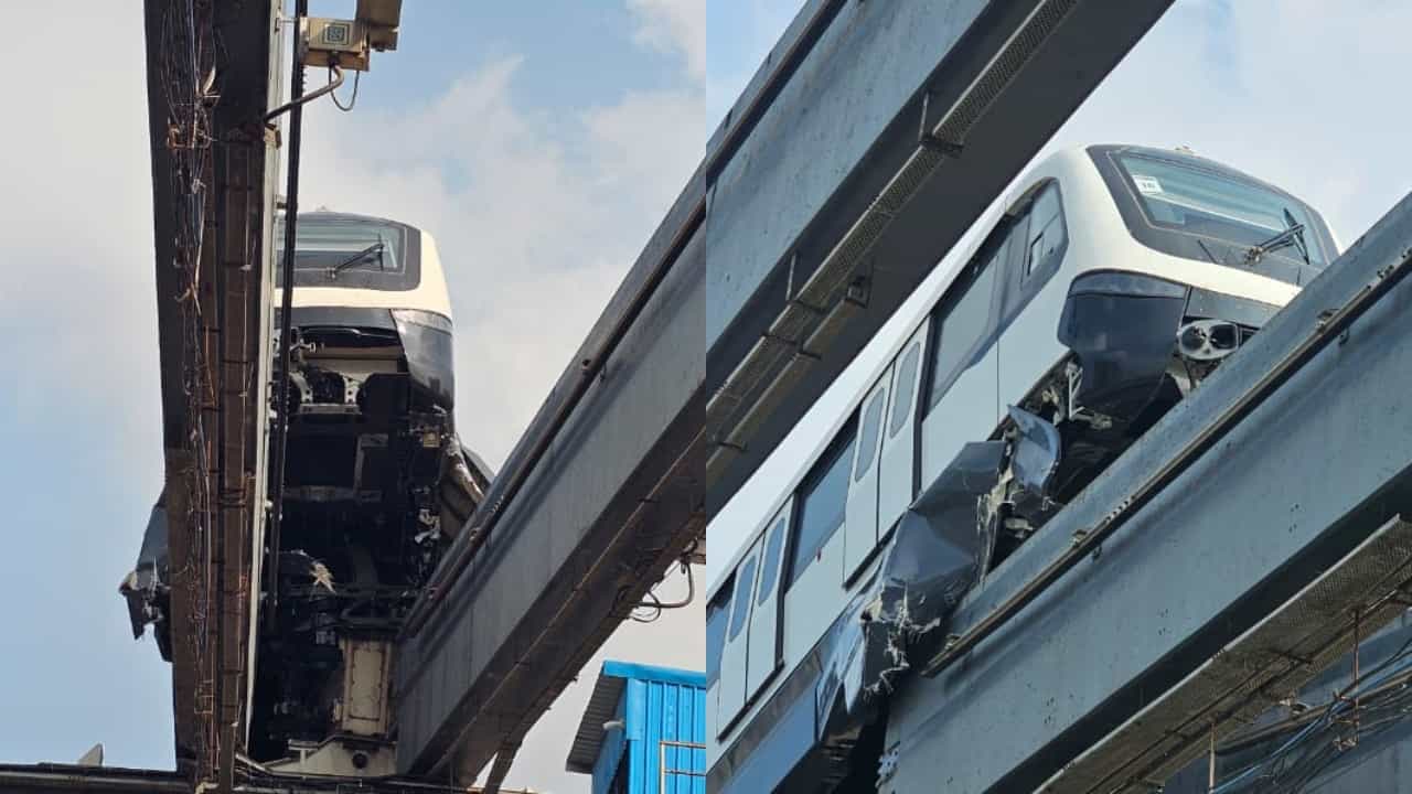 मुंबईत मोनो रेलचा भीषण अपघात, डबा पटरीवरुन घसरल्याने मोठी दुर्घटना, Video समोर
