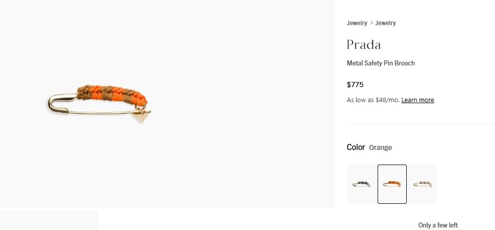 प्राडाने ही सेफ्टी पिन लाँच करताच  सोशल मीडियावर खळबळ माजली आहे. अनेकांनी यावर प्राडाला ट्रोल करण्यास सुरुवात केली आहे. "तुम्ही तुमच्या पैशांचं काय करत आहात? काही कल्पना नसेल तर आम्हाला द्या! अशा शब्दात एका सोशल मिडिया इन्फ्लुएन्सरने प्राडाला सुनावलं आहे.