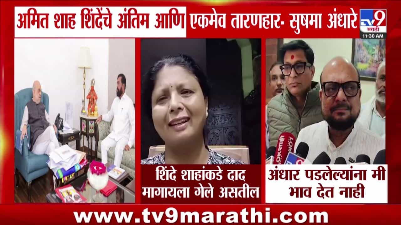 अमित शाह शिंदेंचे एकमेव तारणहार! सुषमा अंधारेंची खोचक टीका