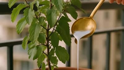 तुळशीच्या रोपाला दूध अर्पण केल्यामुळे नेमकं काय होतं?