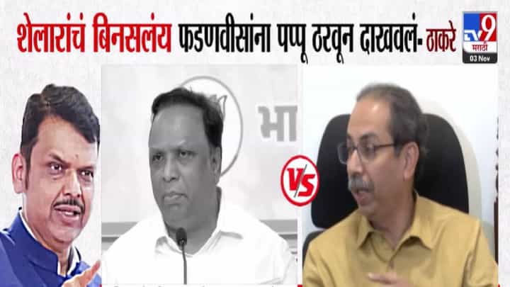 Uddhav Thackeray : शेलारांनी फडणवीसांना पप्पू ठरवलं, त्यांचं बिनसलंय...उद्धव ठाकरेंचा हल्लाबोल Uddhav Thackeray : शेलारांनी फडणवीसांना पप्पू ठरवलं, त्यांचं बिनसलंय...उद्धव ठाकरेंचा हल्लाबोल