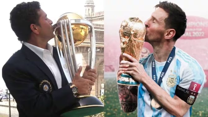 क्रिकेटचा देव सचिन याने फुटबॉलचा गॉड लियोनल मेस्सी याला दिले खास गिफ्ट