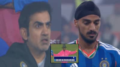 Gautam Gambhir : अर्शदीप सिंह याच्याकडून एका ओव्हरमध्ये 7 Wide, गौतम गंभीरची सटकली, पाहा व्हीडिओ