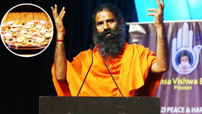 ना मैदा, ना कोणताही सॉस, रामदेव बाबा यांचा हेल्थी पिझ्झा