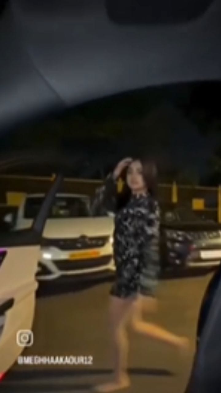 अभिनेत्री मेघा कौरचा कार स्टंट, व्हिडीओ समोर येताच पोलिसांची कारवाई