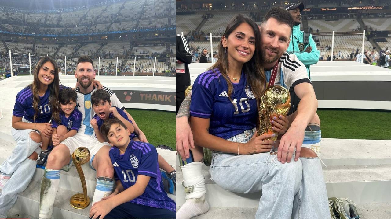 18 डिसेंबर 2022 रोजी अर्जेंटिना आणि फ्रान्स यांच्यात फायनल होती. पण 13 डिसेंबर 2022 रोजी तिने मेस्सी आणि अर्जेंटिना राष्ट्रीय फुटबॉल संघाच्या विश्वचषक फायनलचा आनंद एका इंस्टाग्राम पोस्टद्वारे साजरा केला होता. तिचं हे स्वप्न सत्यात उतरलं आणि पेनल्टी कॉर्नरमध्ये अर्जेंटिनाने 4-2 ने मात दिली आणि विजय मिळवला. (फोटो- इन्स्टाग्राम)