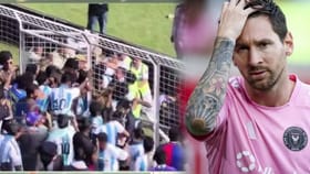 खुर्च्या तोडल्या, बाटल्या फेकल्या; मेस्सीच्या त्या कृत्यामुळे संताप.