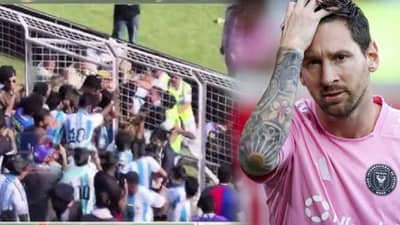 Video: खुर्च्या तोडल्या, बाटल्या फेकल्या; मेस्सीच्या त्या कृत्यामुळे चाहते संतापले