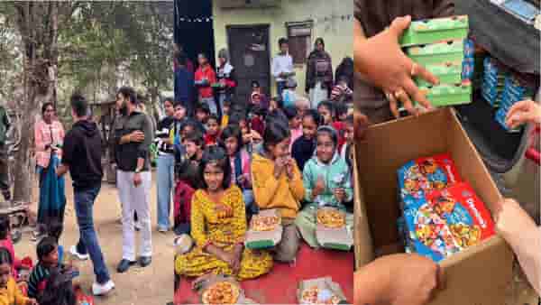 बिग बॉस 19 च्या या सेलिब्रेटीने गावातील लहान मुलांसोबत केली पार्टी; सर्वांना वाटला पिझ्झा