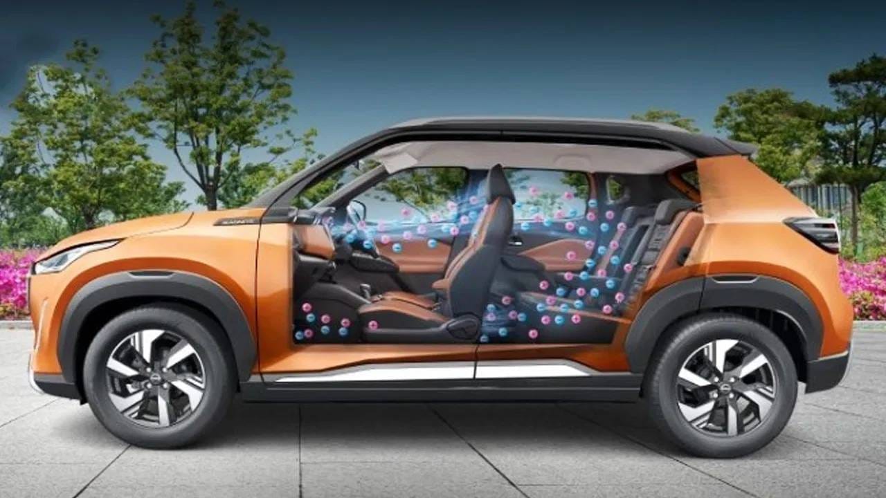 Nissan Magnite Price डिस्काऊंट : निसानच्या SUV वर 1 लाख 36 हजार रुपयापर्यंत डिस्काऊंट मिळतोय. या कारची किंमत 7,59,682 रुपयापासून (एक्स शोरूम) सुरु होते. टॉप मॉडलची किंमत 9,93,853 रुपये (एक्स शोरूम) आहे. (फोटो- निसान)