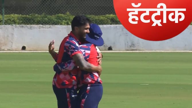 W, W, W..! नितीश कुमारने टी20 क्रिकेटमध्ये घेतली हॅटट्रीक, पण... Video