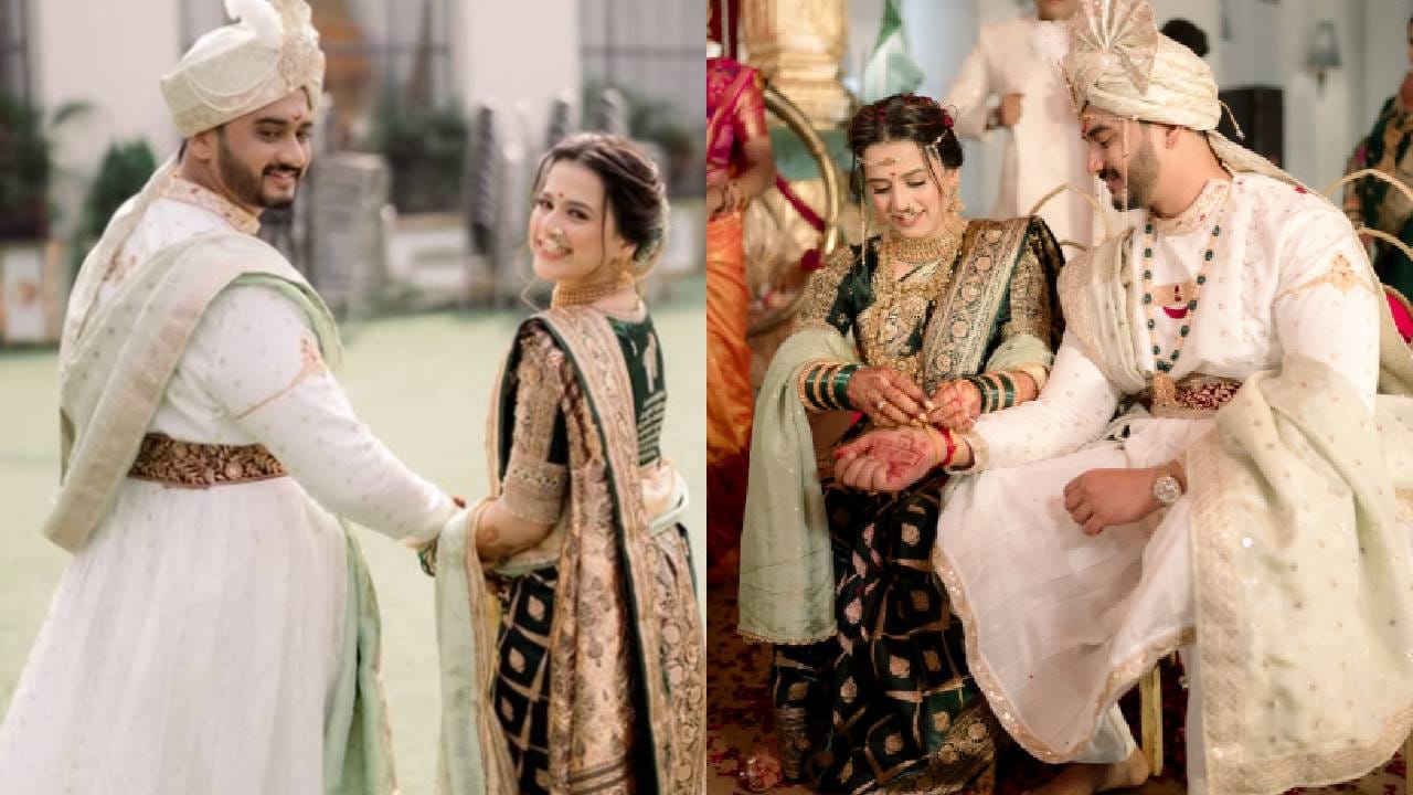 प्राजक्ताने तिच्या लग्नातील खास क्षण अधिकृत इन्स्टाग्राम अकाऊंटवर शेअर केले आहेत. या फोटोंमध्ये प्राजक्ता पती शंभुराज यांच्यासोबत दिसत आहे. दोघांनीही पारंपरिक लूक केला आहे. नव वधूच्या रुपातील प्राजक्ताच्या लूकने अनेकांचे लक्ष वेधले आहे.