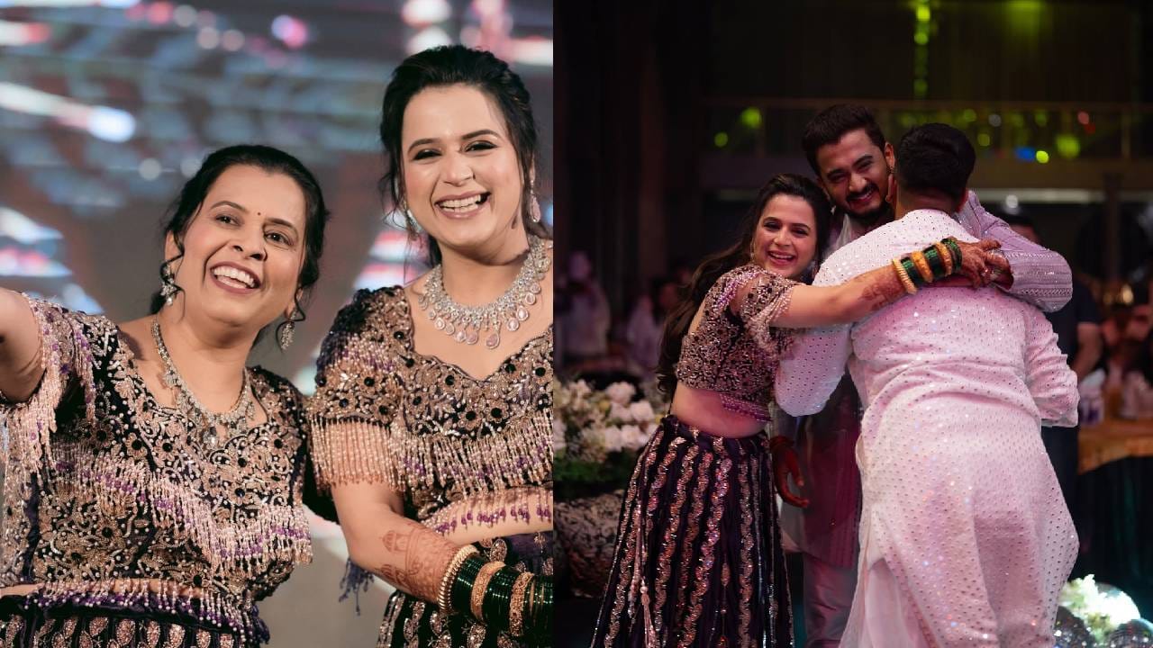  या संगीत सोहळ्यात प्राजक्ता आईसोबत तसेच इतर कुटुंबियांसोबतही नृत्य करताना दिसली. उपस्थित सर्वांनीही या संगीत सोहळ्याचा पुरेपूर आनंद लुटला. 