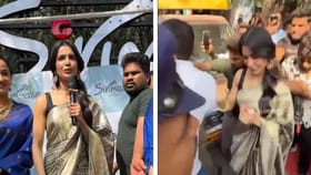 समंथासोबत गर्दीत धक्काबुक्की, लटपटले पाय..; Video पाहून संतापले नेटकरी.