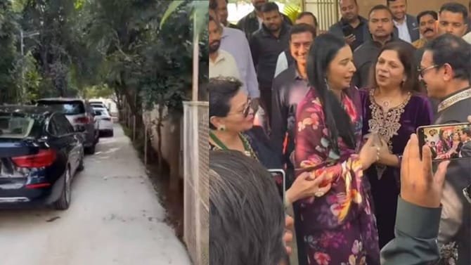 अरे तान्या मित्तल खरोखरच श्रीमंत... घराच्या बाहेर गाड्यांची रांग, ते..