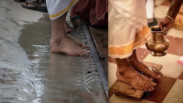 मंदिरातून घरी आल्यानंतर हातपाय का धुवू नयेत? शास्त्र काय सांगतं?