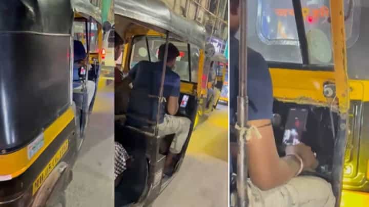 क्षमतेपेक्षा जास्त प्रवासी, व्हिडीओ कॉलवर बोलत ड्रायव्हिंग... बेदरकार रिक्षाचालकाचा तो व्हिडीओ समोर क्षमतेपेक्षा जास्त प्रवासी, व्हिडीओ कॉलवर बोलत ड्रायव्हिंग... बेदरकार रिक्षाचालकाचा तो व्हिडीओ समोर