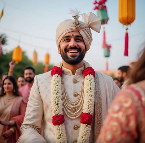 आजकाल नवरदेवाची वरात मोठ्या थाटात काढली जाते. नवरदेवाला घोड्यावर बसवून त्याची एका प्रकारे मिरवणूकच काढली जाते. त्याच्यापुढे ढोल-ताशांचा गजर असतो. नवरदेव घोड्यावर थाटात बसून वरातीत मिरवत असतो. पण याच वरातीचे नेमके महत्त्व काय आहे? हे अनेकांना माहिती नसते. त्यामुळे वरात का काढतात, हे जाणून घेऊ या..(सांकेतिक फोटो- फोटो सौजन्य- मेटा एआय)