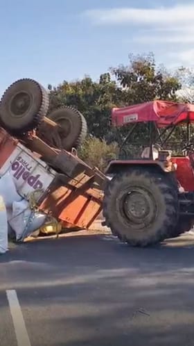 नागपूर-रायपूर महामार्गावर ट्रक-ट्रॅक्टरचा भीषण अपघात; व्हिडीओ आला समोर