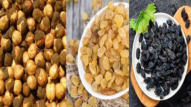 चणे आणि मनुके यांचे सेवन करताच आरोग्याला होतील हे 10 फायदे