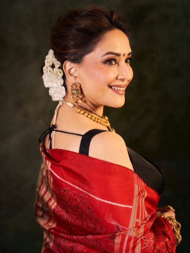 माधुरीचा हा सिंपल पण क्साली लूक तुम्हीही करु शकता फॉलो, फुलून दिसेल सौंदर्य