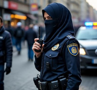 मुस्लीम धर्मात हिजाबला फार महत्त्व आहे. ब्रिटनमध्ये अनेक मुस्लीम महिला पोलीस कर्मचारी, पोलीस अधिकारी म्हणून नोकरी करतात. त्यामुळे अशा मुस्लीम पोलीस कर्मचाऱ्यांना हिजाब परिधान करून नोकरी करणे अडचणीचे ठरते. हीच बाब लक्षात घेऊन ब्रिटन प्रशासनाने मोठा निर्णय घेतला आहे. (सांकेतिक फोटो, फोटो सौजन्य- मेटा एआय)
