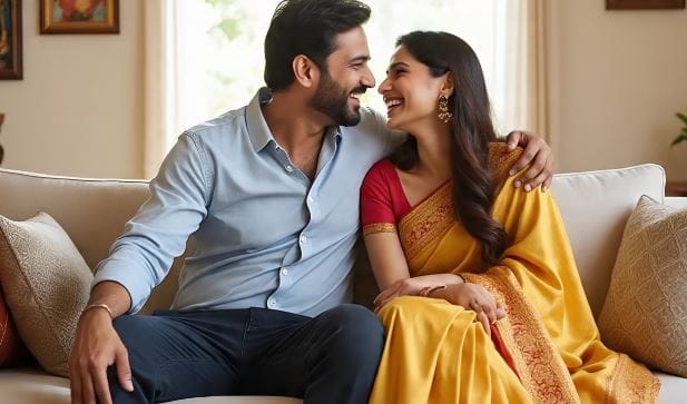 तुमचा जोडीदार खूपच रागीट असेल, छोट्या-छोट्या कारणांमुळे तुमच्या जोडीदाराला राग येत असेल तर नव्या वर्षाच्या पहिल्याच दिवशी देवाची पूजा करून माथ्यावर चंदनाचा टिळा लावा. यामुळे मनाला शांती मिळते. तसेच रागही हळूहळू कमी होतो. कपाळावर चंदनाचा टिळा लावल्यास घरातील वातावरणदेखील सकारात्मक राहते. (सांकेतिक फोटो- फोटो सौजन्य- मेटा एआय) 