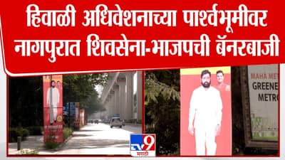 हिवाळी अधिवेशनाच्या पार्श्वभूमीवर नागपूरात नेत्यांची बॅनरबाजी