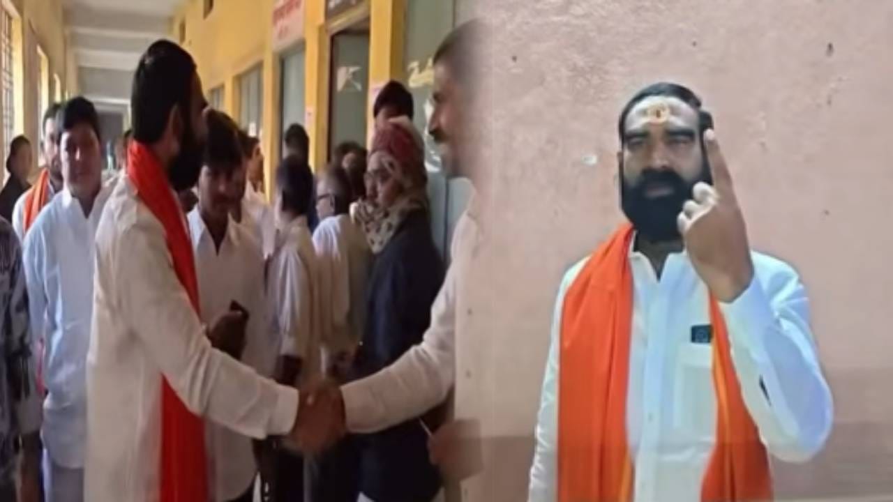 Santosh Bangar :  शिंदेंच्या नेत्याकडून मतदानाच्या गोपनीयतेचा भंग, संतोष बांगर मतदान केंद्रावर पोहोचले अन्... हिंगोलीत काय घडलं?