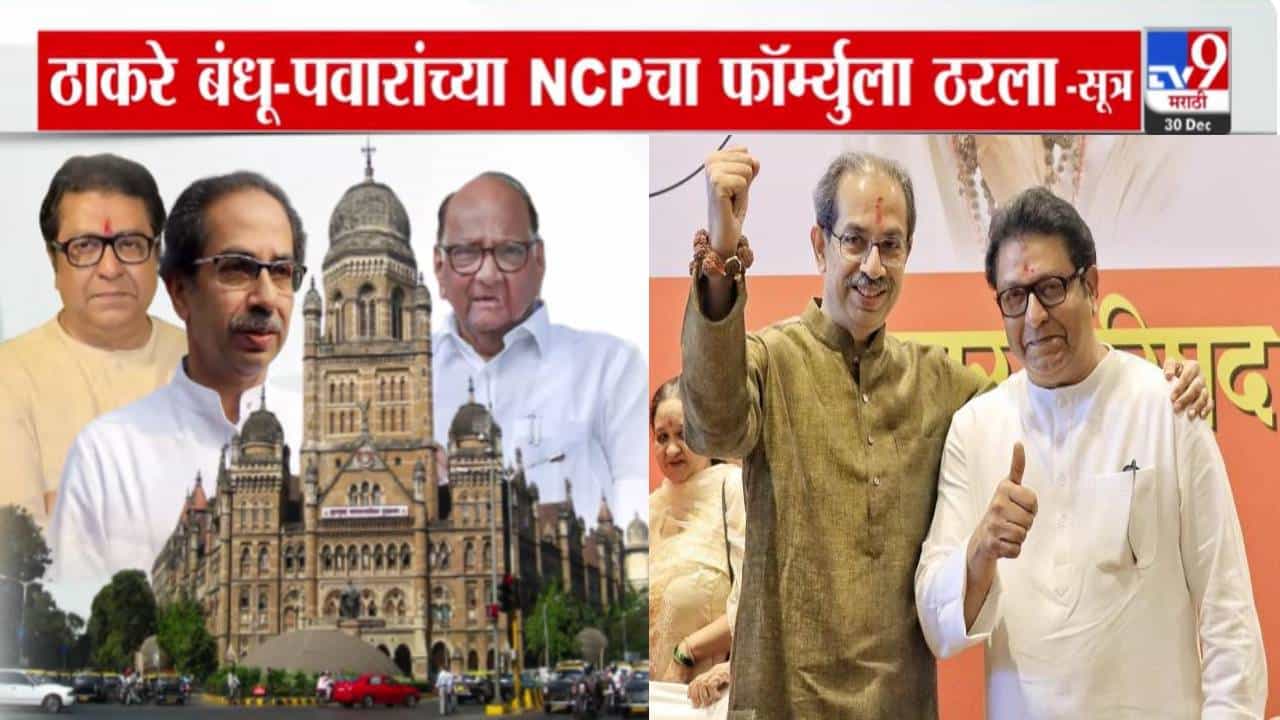 Mumbai BMC Polls : ठाकरे बंधू अन् पवारांच्या NCP चा फॉर्म्युला ठरला! मनसे किती जागांवर लढणार तर कोण किती उमेदवार देणार?