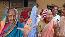 कुठे 100 तर कुठे 104 वर्षांच्या आजीने बजावला मतदानाचा हक्क