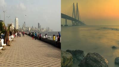 Mumbai : मुंबईकरांनी समुद्रात हे दृश्य कधीच पाहिलं नसेल.... तेच पाहण्यासाठी वरळी सी फेस येथे लोकांची गर्दी