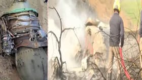 धुरांचे लोट, विमानाचे अवशेष...अजित पवार यांच्या विमान अपघात स्थळ फोटो.