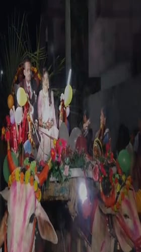 Bhandara : जेवनाळात बैलगाडीतून काढली लग्नाची वरात, व्हीडिओ व्हायरल.