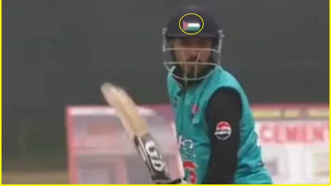 हेल्मेटवर पॅलेस्टाईनचा झेंडा, हा भारतीय खेळाडू मैदानात उतरला;आता सुरक्षा यंत्रणांचा मागे लागला ससेमिरा