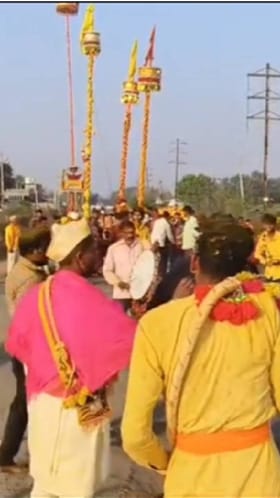 खंडोबा यात्रेनिमित्त पालखी मिरवणूक.