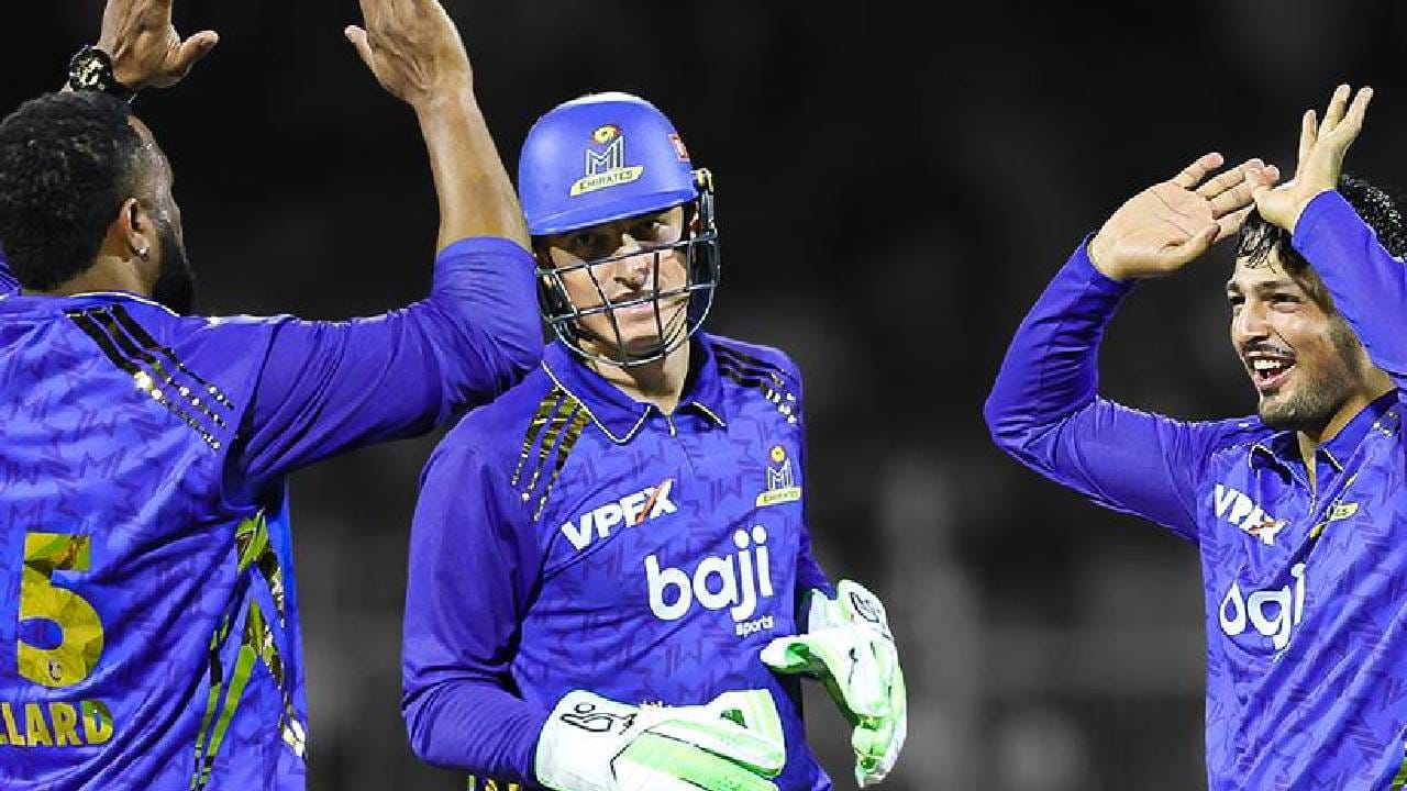 2023 मध्ये डब्ल्यूपीएल, मेजर लीग क्रिकेट 2023, आंतरराष्ट्रीय लीग टी20 2024, दक्षिण आफ्रिकेच्या टी-२० लीगमध्ये मुंबई इंडियन्सनेही आपले ट्रॉफी खाते उघडले आहे. (Photo- MI Emirates Twitter)