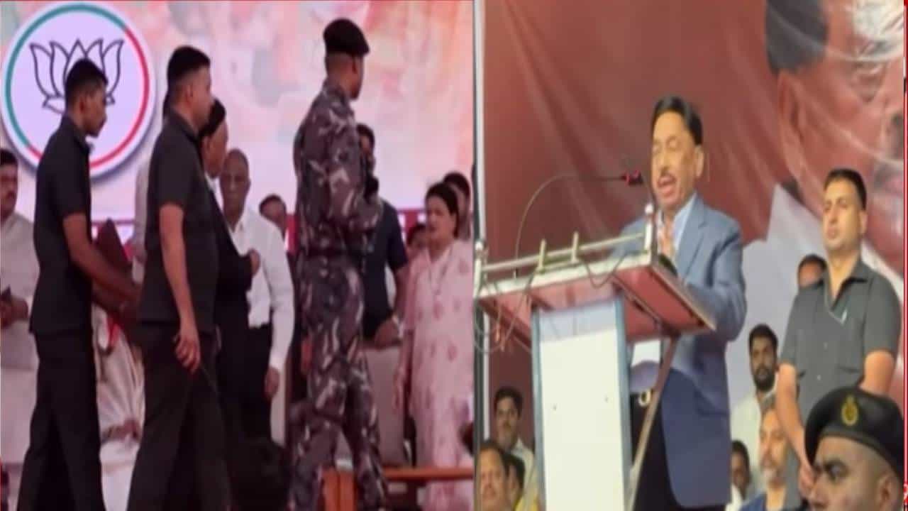 Narayan Rane Video : भाषण करताना नारायण राणे यांना भोवळ, शेकडो लोकांसमोर.... चिपळूणच्या कार्यक्रमात काय घडलं?