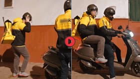 पाठीवर बॅग, अंगावर डिलिव्हरी बॉयचा ड्रेस! खासदाराचा Video Viral.