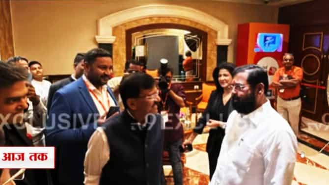 मोठी खळबळ! संजय राऊत आणि एकनाथ शिंदे यांची भेट, महानगरपालिका निवडणुकीपूर्वी काय घडतंय?