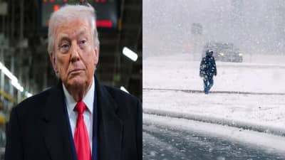 डोनाल्ड ट्रम्प चिंतेत, अमेरिकेवर मोठं नैसर्गिक संकट, 18 राज्यांमध्ये अलर्ट जारी