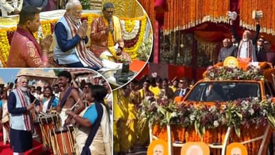 सोमनाथच्या शौर्ययात्रेत सहभागी झाले पंतप्रधान नरेंद्र मोदी, पूजा अर्चना करत...