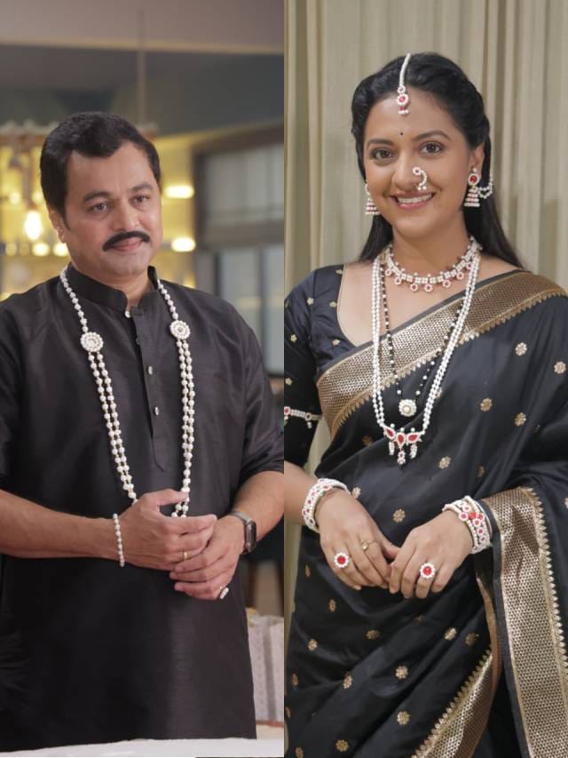 काळे कपडे अन् हलव्याचे दागिने..; समर-स्वानंदीची लग्नानंतरही पहिली मकरसंक्रांत