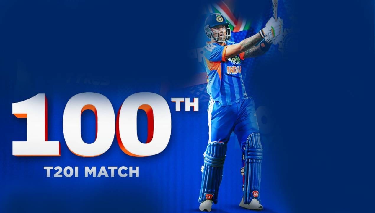 सूर्यकुमार यादवने पाकिस्तानचा माजी कर्णधार बाबर आझमचा विक्रम मोडीत काढला. बाबर आझमने फुल मेंबर नेशनमध्ये वेगाने 100 टी20 आंतरराष्ट्रीय सामने खेळण्याचा विक्रम केला होता. आता हा विक्रम सूर्यकुमारच्या नावावर झाला आहे. (Photo- BCCI Twitter)