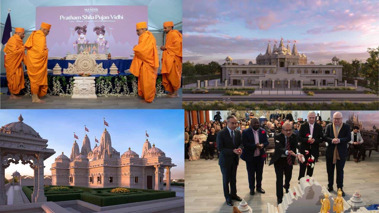 फ्रान्समधील हिंदू मंदिरासाठी डायरेक्ट भारतातून दगड; जगाचे लक्ष मंदिराकडे वेधले